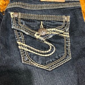 Silver Capris Size 28 EUC